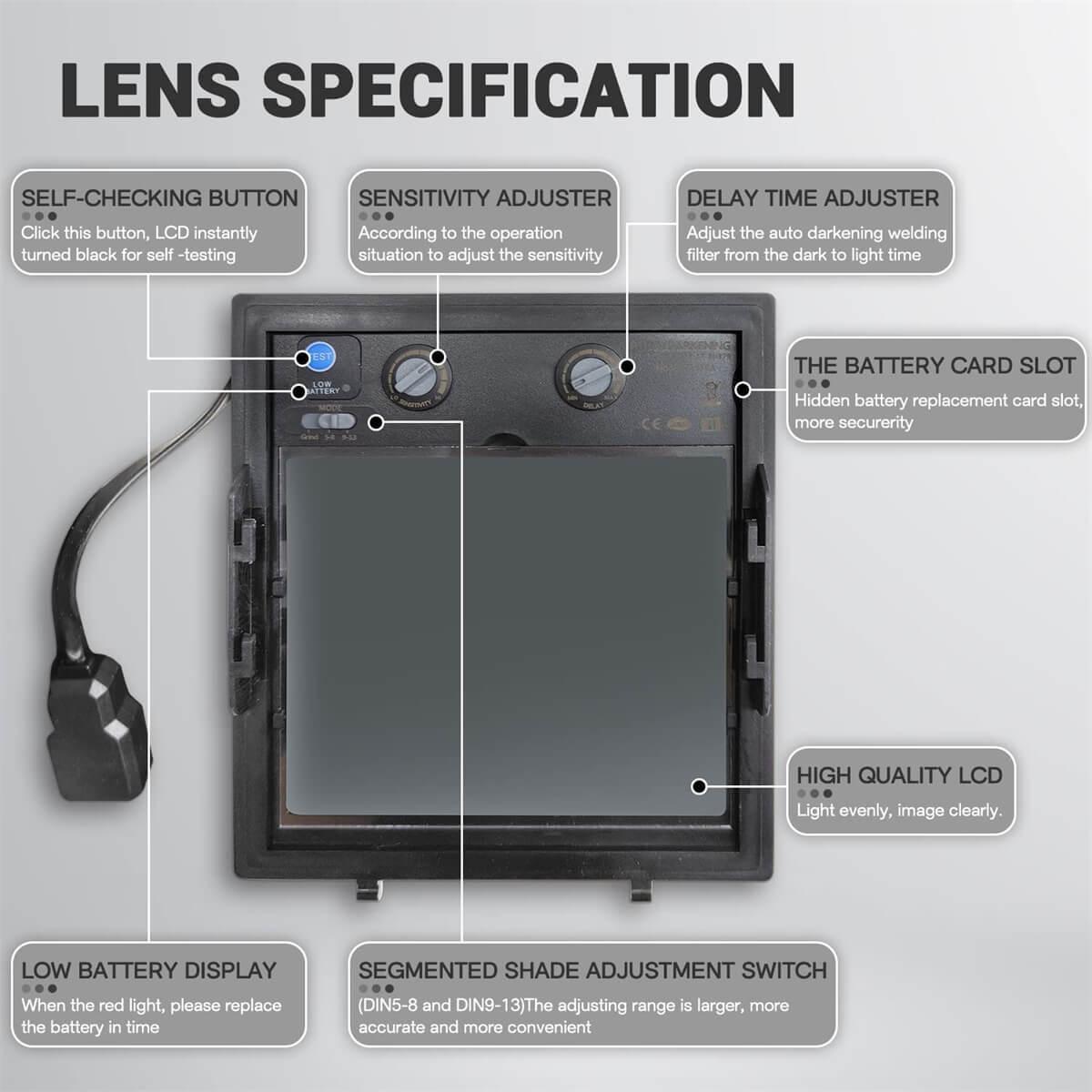 AUTOGEN® Colorful Welding Helmet Auto Darkening Solar Powered True Color - Autogen