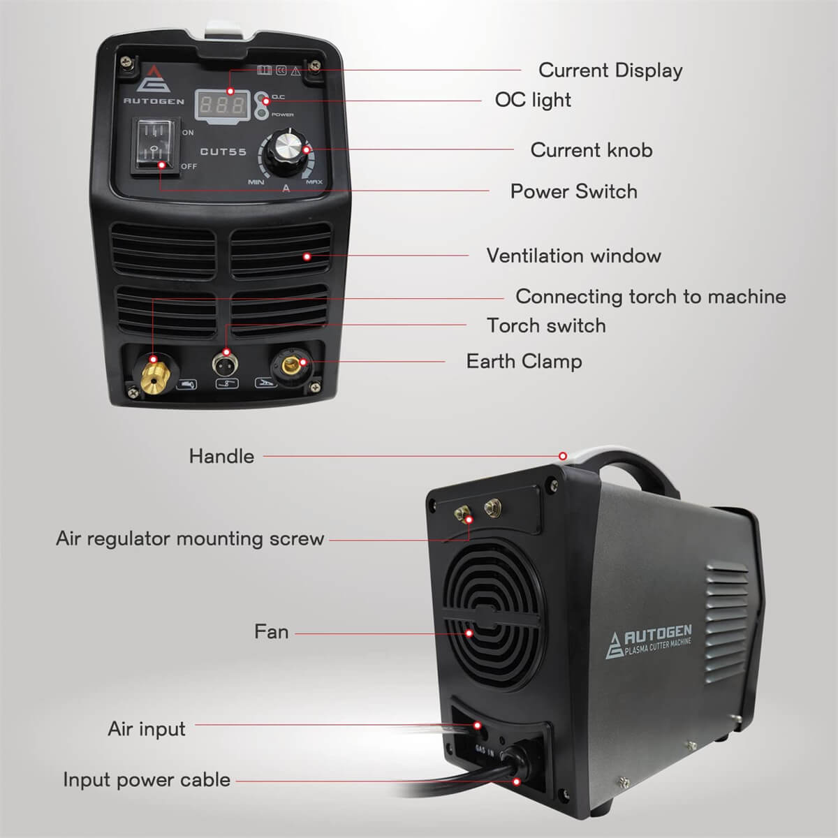 55A Non-Touch Pilot ARC Air Plasma Cutter - Autogen