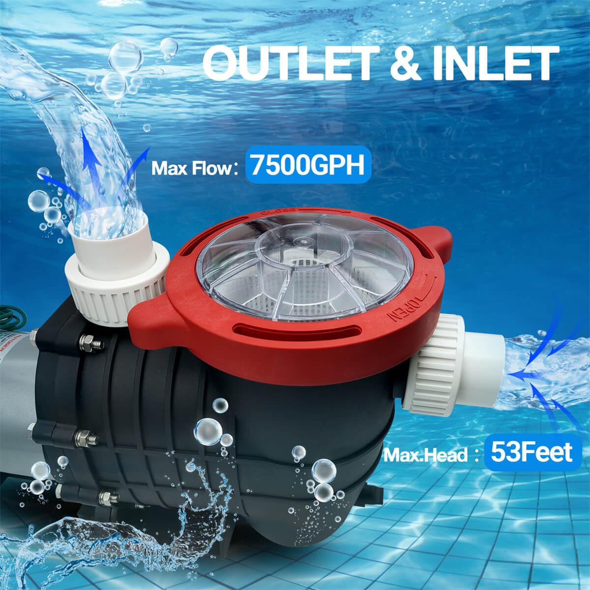 Swimming Pool Pump 1.5 HP Inground/Above Ground Swimming Pool Pump - Autogen