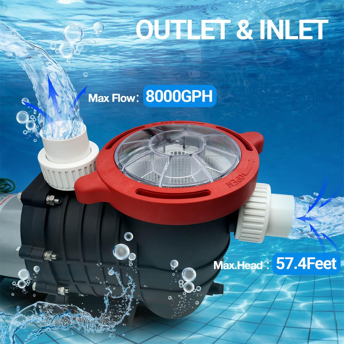 Swimming Pool Pump 2.0 HP Inground/Above Ground Swimming Pool Pump - Autogen