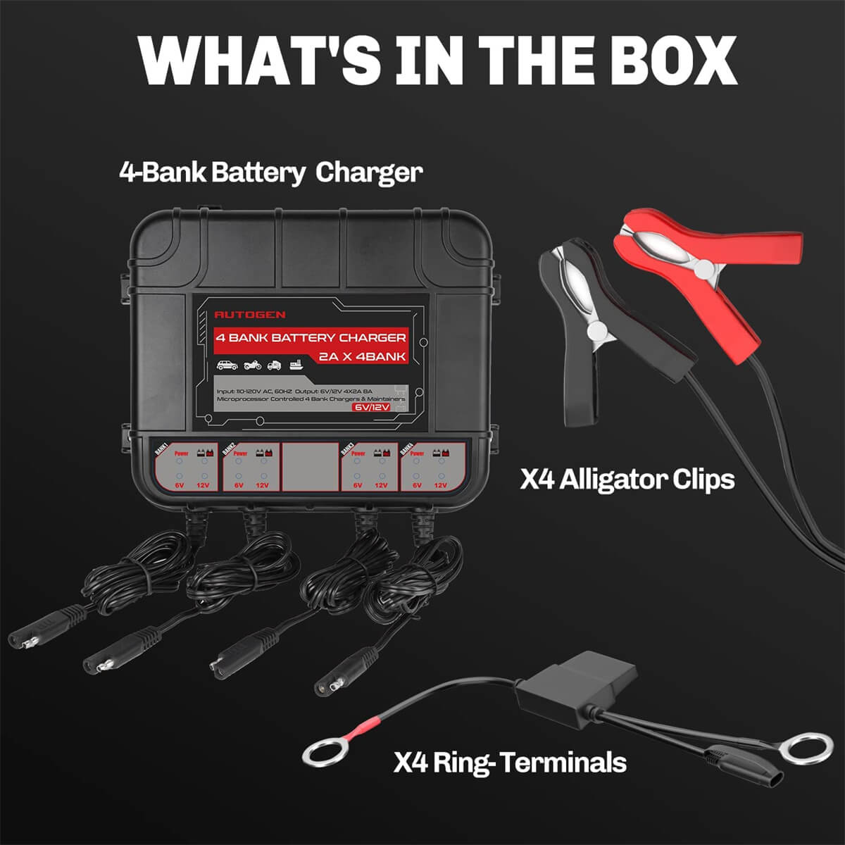 Genius 8A 4-Bank Battery Charger