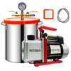 5 Gallon Vacuum Chamber Kit with Single Stage 4 CFM Vacuum Pump HVAC